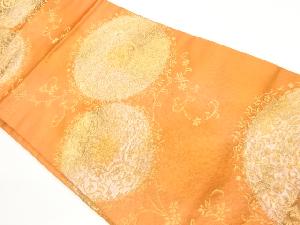 華文に花唐草模様織出し名古屋帯